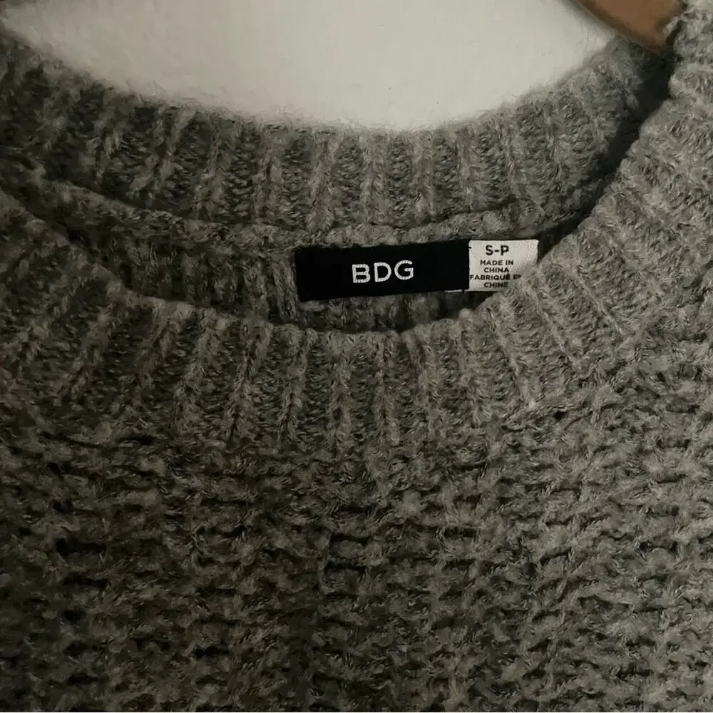 Grey Chunky Knit Cozy Sweater by BDG